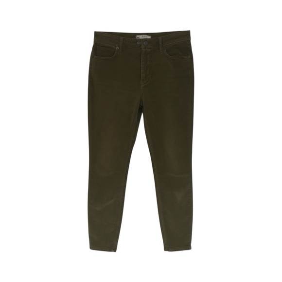Free People Pants - Free People Corduroy Pants Women’s Size 27 Olive Green Slim Straight‎